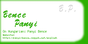 bence panyi business card